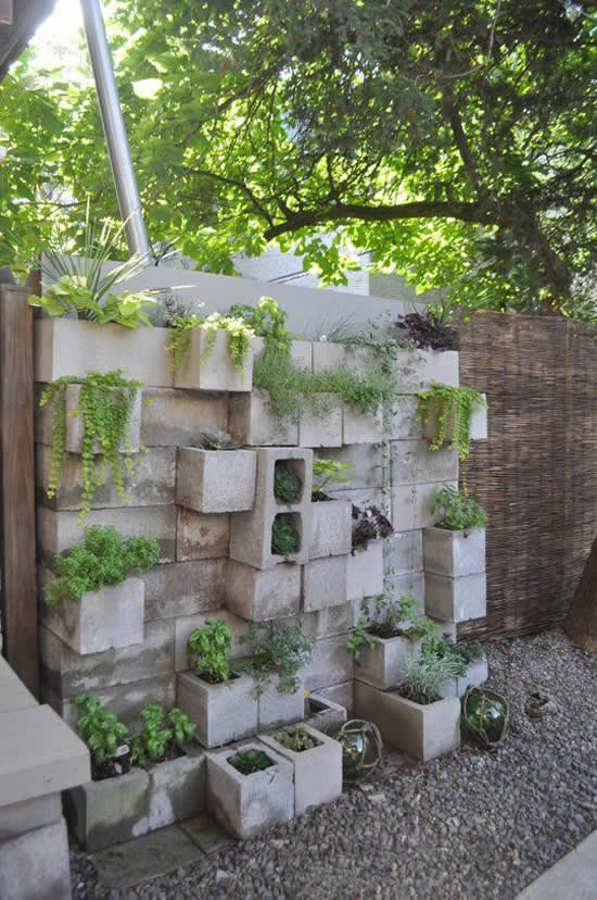 Decoração para Jardim com Blocos de Concreto