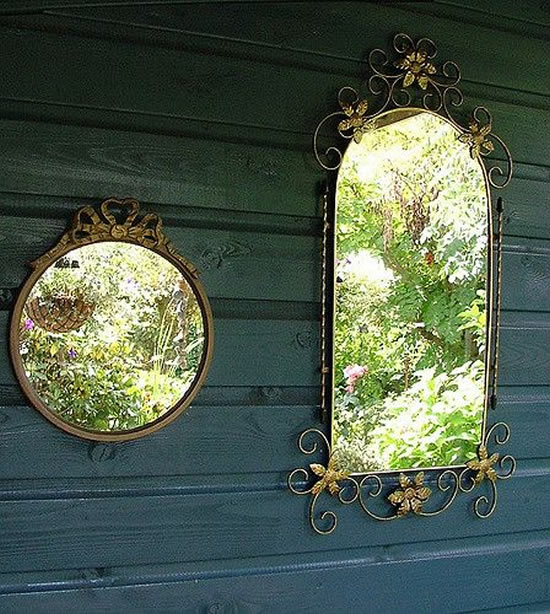 Decoração com Espelhos para o Jardim