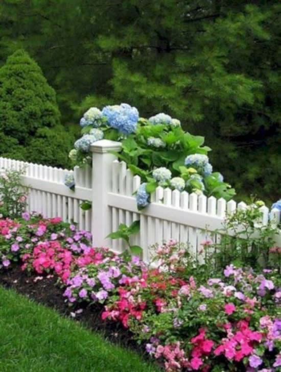 Decoração com flores para jardim