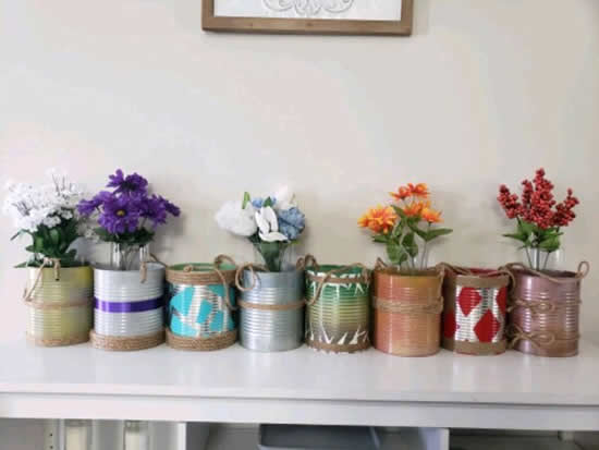 Vasos rústicos lindos para decoração