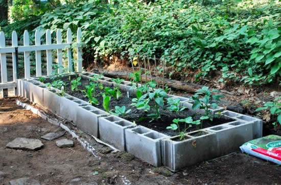 Ideias com blocos de concreto para jardim