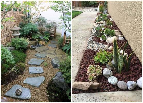Ideias com pedras para decorar seu jardim